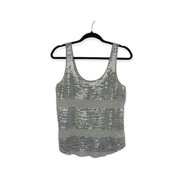 EXPRESS Gray Sequin Tank S - Picture 1 of 5